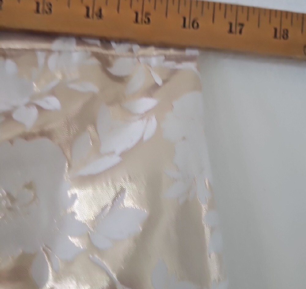 J. Crew Factory Metallic Floral Jacquard A-Line Skirt Size 10 in Ivory and Gold - Picture 6 of 14